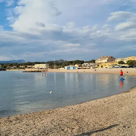 Elegant Studio Au Calme 2Mn Mer Wifi Clim Terrasse Parking Six-Fours-les-Plages Exterior foto
