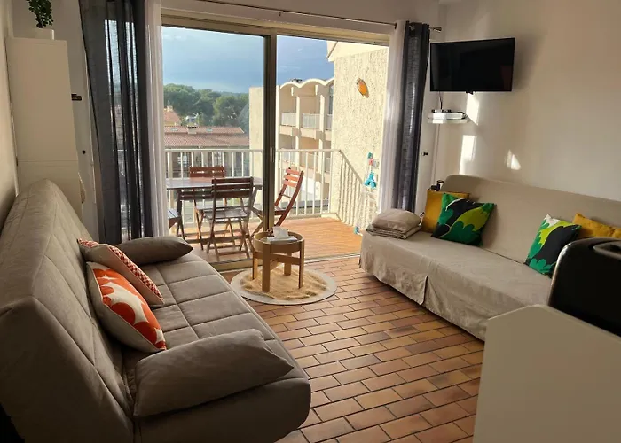 Elegant Studio Au Calme 2Mn Mer Wifi Clim Terrasse Parking
